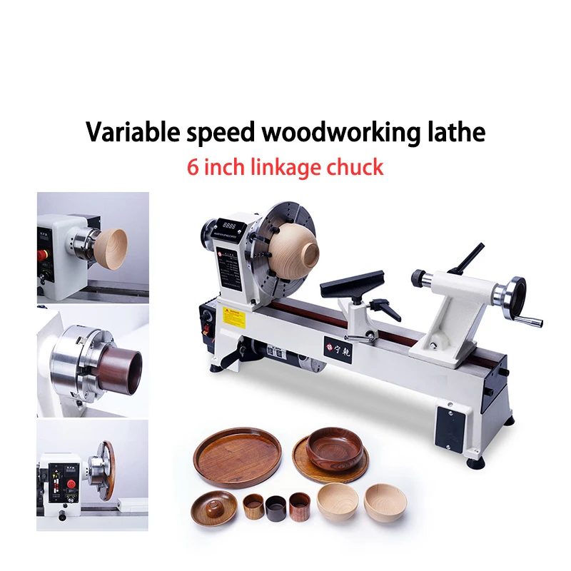 6-inch chuck Variable speed Mini Wood Lathe Machine 220V Tools Woodworking with Digital Display
6-inch chuck Variable speed Mini Wood Lathe Machine 220V Tools Woodworking with Digital Display