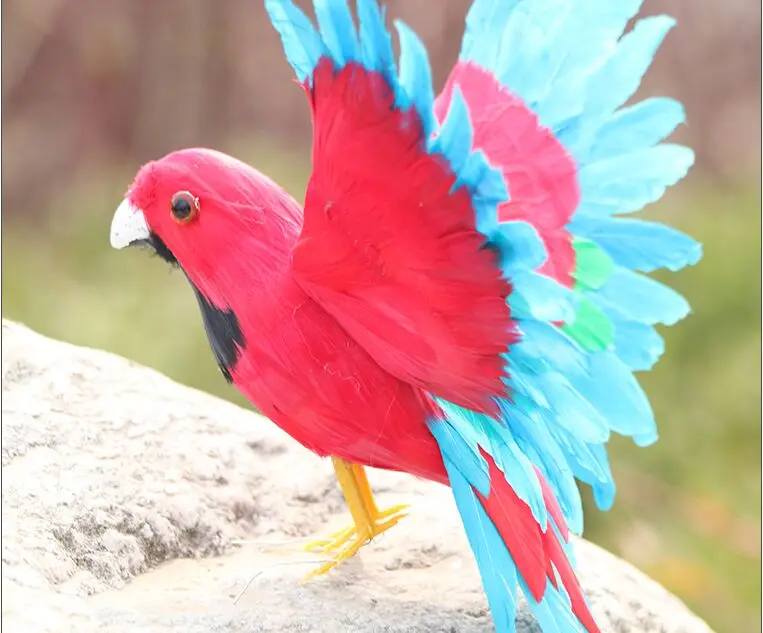 cute simulation red&blue parrot hard model polyethylene&feathers wings bird handicraft gift about 20x30cm s2956
cute simulation red&blue parrot hard model polyethylene&feathers wings bird handicraft gift about 20x30cm s2956