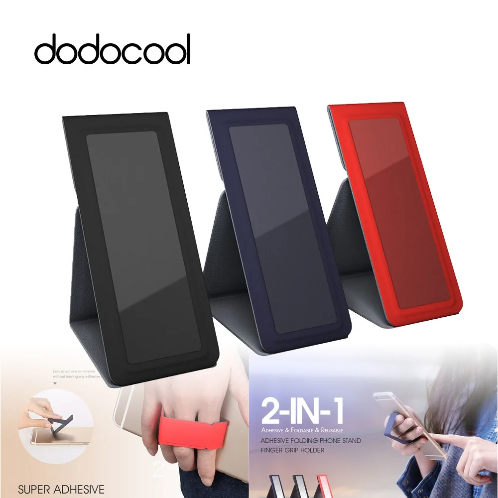 dodocool 2-in-1 Portable Universal Adhesive PU Leather Folding Phone Holder Desktop Stand Hand Finger Grip for iPhone Samsung
dodocool 2-in-1 Portable Universal Adhesive PU Leather Folding Phone Holder Desktop Stand Hand Finger Grip for iPhone Samsung