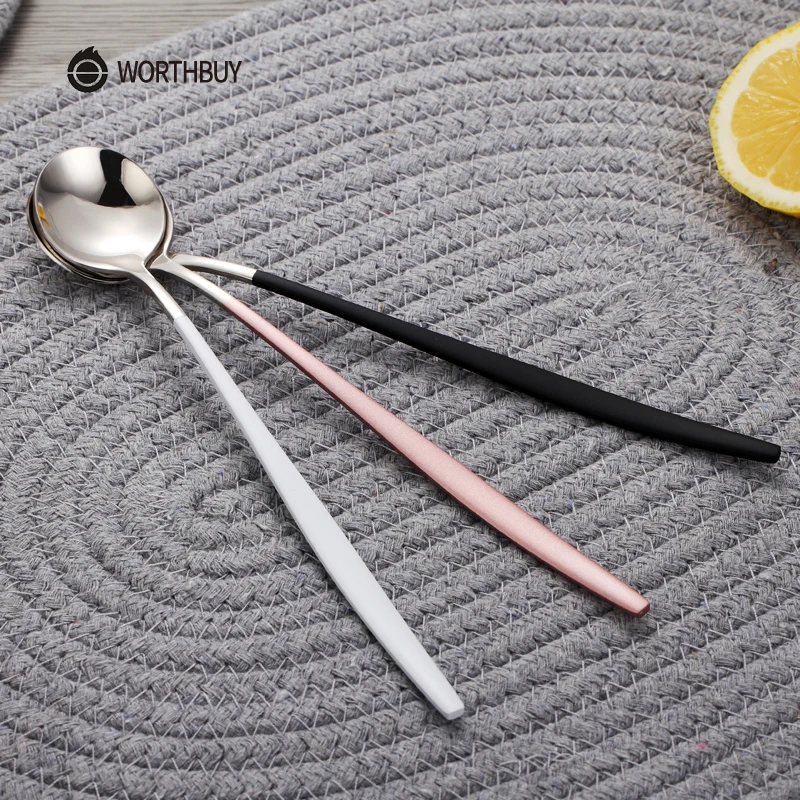 WORTHBUY Colorful Spoon Stainless Steel Tea Spoon Long Handle Coffee Spoon Set Kitchen Accessories Dessert Coffee Tea Scoop
WORTHBUY Colorful Spoon Stainless Steel Tea Spoon Long Handle Coffee Spoon Set Kitchen Accessories Dessert Coffee Tea Scoop