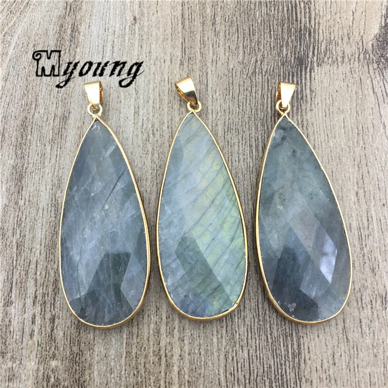 Faceted Teardrop Flash Labradorite Stone Pendant Charms, Natural Stone Glowing Gem Stone Necklace Pendants MY2083
Faceted Teardrop Flash Labradorite Stone Pendant Charms, Natural Stone Glowing Gem Stone Necklace Pendants MY2083
