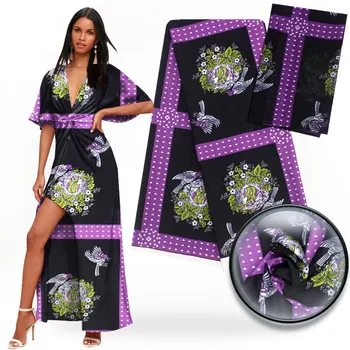 wholesale imitated silk fabric digital printed fabric ankara African wax pattern 4 yards audel fabric +2 yards chiffon H181204
wholesale imitated silk fabric digital printed fabric ankara African wax pattern 4 yards audel fabric +2 yards chiffon H181204