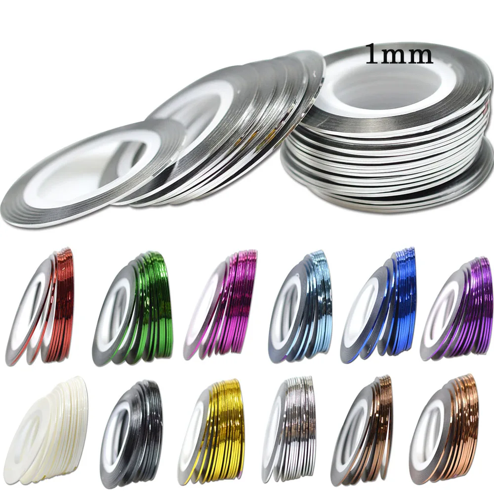 Wholesale Nail Art DIY Salon Decor Strip Line Sticker Nail Art Tips Rolls Foils Manicure Tools 12 Colors 1mm 100pcs NJ200
Wholesale Nail Art DIY Salon Decor Strip Line Sticker Nail Art Tips Rolls Foils Manicure Tools 12 Colors 1mm 100pcs NJ200