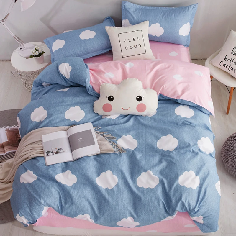 New Cartoon white Cloud Bedding Set 3/4PCS Duvet Cover Set Bed Sheet+Pillowcase Adult Bedclothes Home Bedding Nordic Bedclothes 
New Cartoon white Cloud Bedding Set 3/4PCS Duvet Cover Set Bed Sheet+Pillowcase Adult Bedclothes Home Bedding Nordic Bedclothes