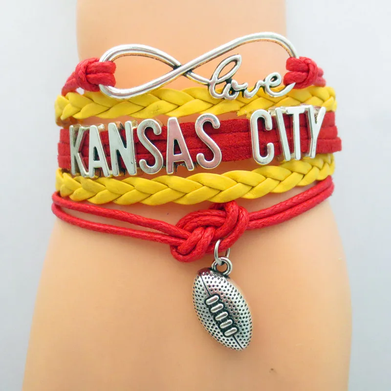 Infinity Love Kansas City State Chiefs Football Sports Team Bracelet red yellow Sport friendship Bracelets B09031
Infinity Love Kansas City State Chiefs Football Sports Team Bracelet red yellow Sport friendship Bracelets B09031