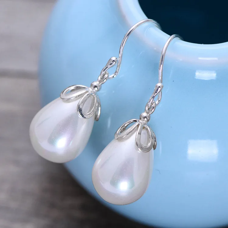 925 pure silver ornaments, simple set of artificial mother shellfish ear ring, generous, 2017 new products
925 pure silver ornaments, simple set of artificial mother shellfish ear ring, generous, 2017 new products