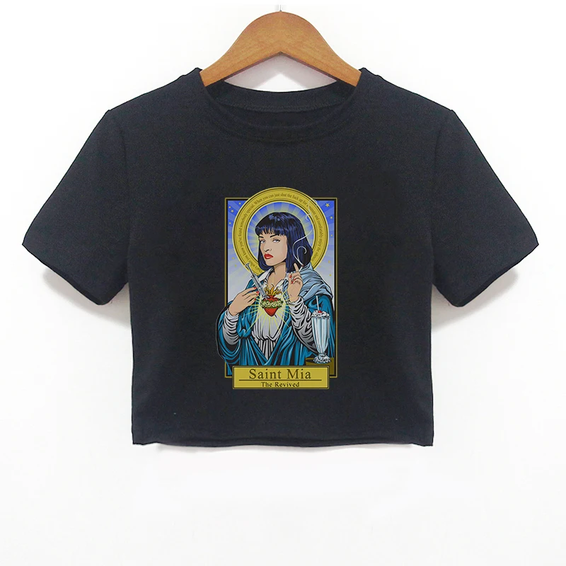 Pulp Fiction Virgin Mary Mia Funny T Shirts Women Harajuku Kawaii Unicorn Crop Top Tshirt Casual Vogue Tees Sexy Female T-shirts
Pulp Fiction Virgin Mary Mia Funny T Shirts Women Harajuku Kawaii Unicorn Crop Top Tshirt Casual Vogue Tees Sexy Female T-shirts