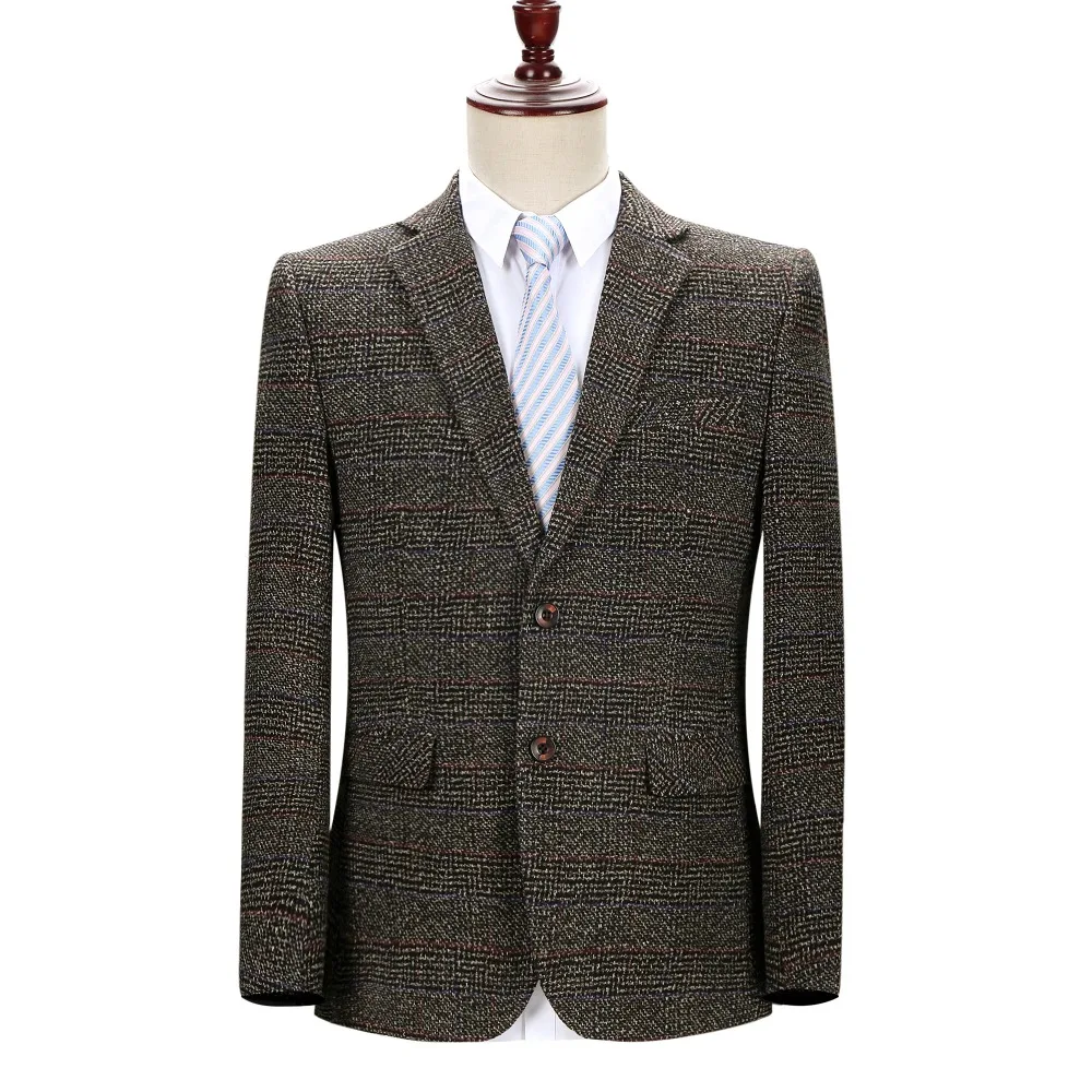 WAEOLSA Men Elegant Blazers Wool Blend Jackets Suits Man Two Buttons Top Fly Garment Male Plaid Blazer Plus Size Outfits Khaki
WAEOLSA Men Elegant Blazers Wool Blend Jackets Suits Man Two Buttons Top Fly Garment Male Plaid Blazer Plus Size Outfits Khaki