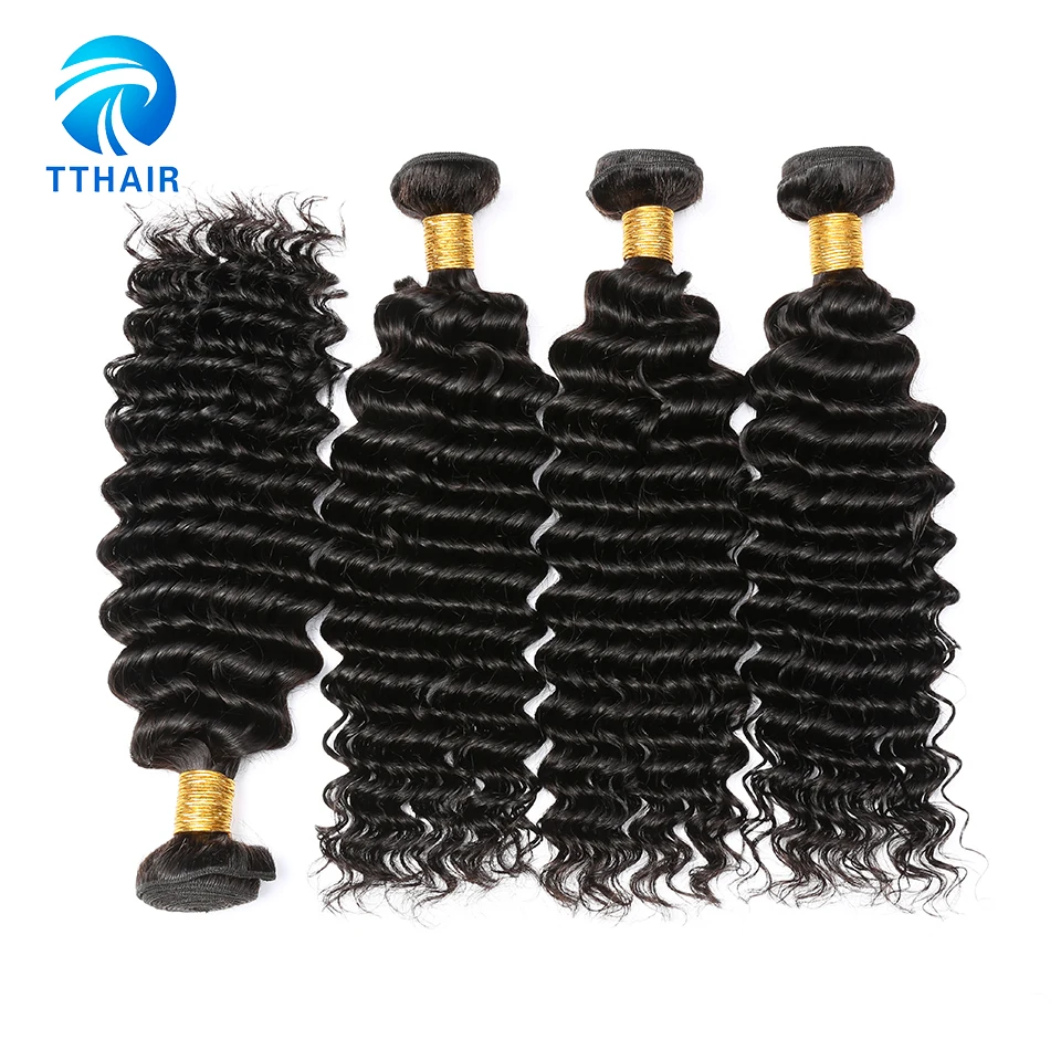 TT Hair Brazilian Deep Wave Human Hair 4 Bundle Deals 100% Human Hair Extensions Non Remy Hair Bundles
TT Hair Brazilian Deep Wave Human Hair 4 Bundle Deals 100% Human Hair Extensions Non Remy Hair Bundles
