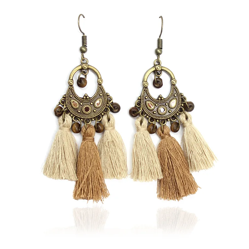 Earrings For women Czech wind retro small wooden Beads tassel pendant gold Earrings quick sale new products factory direct
Earrings For women Czech wind retro small wooden Beads tassel pendant gold Earrings quick sale new products factory direct