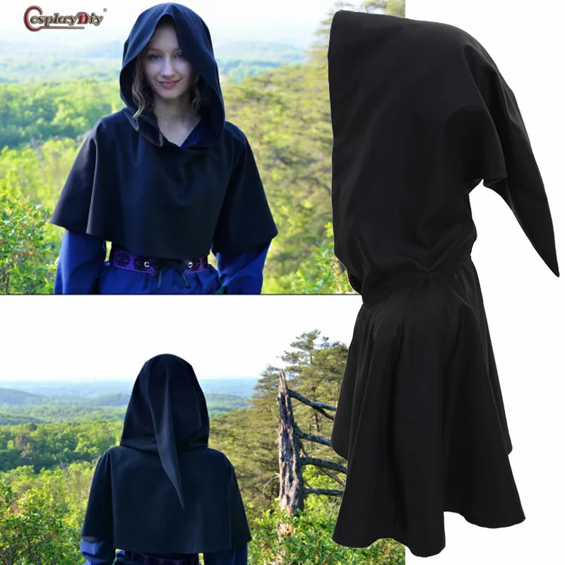Vintage Medieval Cowl Hat Halloween Hooded Black Smock Cloak Shawls Coat Hoodie Cape Mantle Wicca Pagan Cosplay Accessory Unisex
Vintage Medieval Cowl Hat Halloween Hooded Black Smock Cloak Shawls Coat Hoodie Cape Mantle Wicca Pagan Cosplay Accessory Unisex