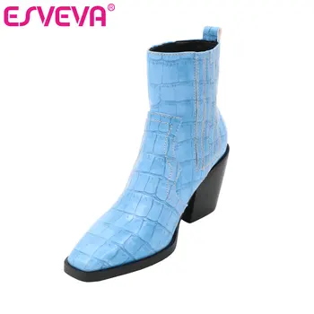 ESVEVA 2020 Ankle Boots Autumn Winter Platform Women Boots PU Leather Fashion Motorcycle Boots Slip On Black Big Size 34-43
ESVEVA 2020 Ankle Boots Autumn Winter Platform Women Boots PU Leather Fashion Motorcycle Boots Slip On Black Big Size 34-43