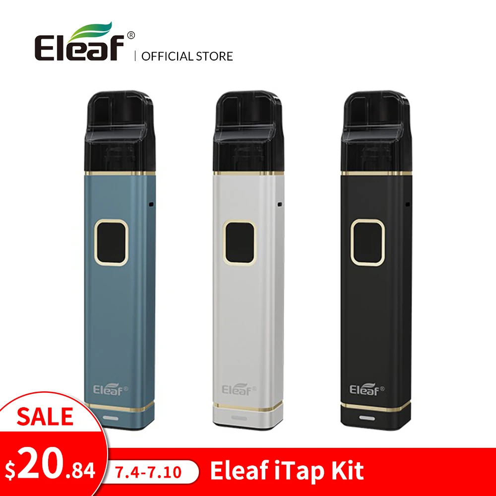 Original Eleaf iTap Kit 2ml with 800mAh built-in battery 30W max GS Air S 1.6ohm Head/0.75ohm GS Air Coil E Cigarette
Original Eleaf iTap Kit 2ml with 800mAh built-in battery 30W max GS Air S 1.6ohm Head/0.75ohm GS Air Coil E Cigarette