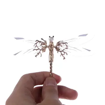 Trendy Golden Dragonfly Hairpins Headdress Transparent Wings Dragonfly Hair Clip
Trendy Golden Dragonfly Hairpins Headdress Transparent Wings Dragonfly Hair Clip