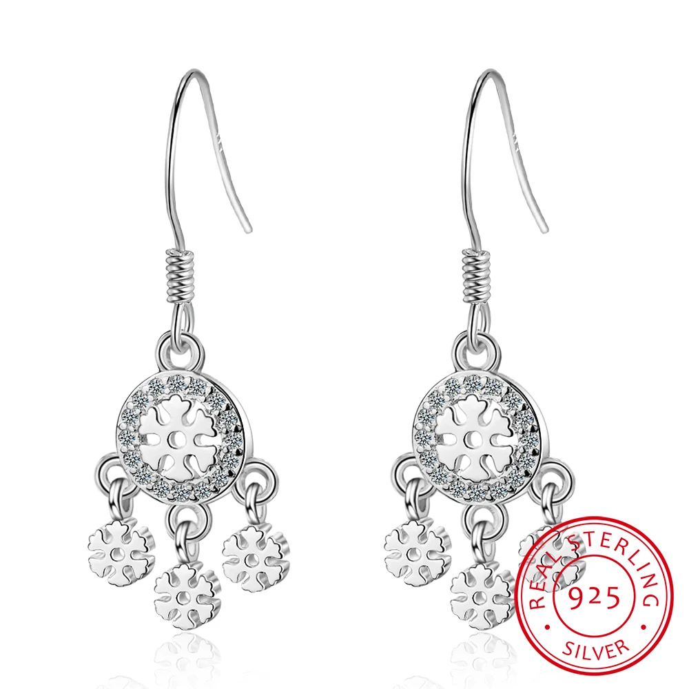 Fashion 925 Sterling Silver Snowflake Dream Catcher Drop Earrings Pendientes For Women Vintage Sterling Silver Fine Jewelry
Fashion 925 Sterling Silver Snowflake Dream Catcher Drop Earrings Pendientes For Women Vintage Sterling Silver Fine Jewelry