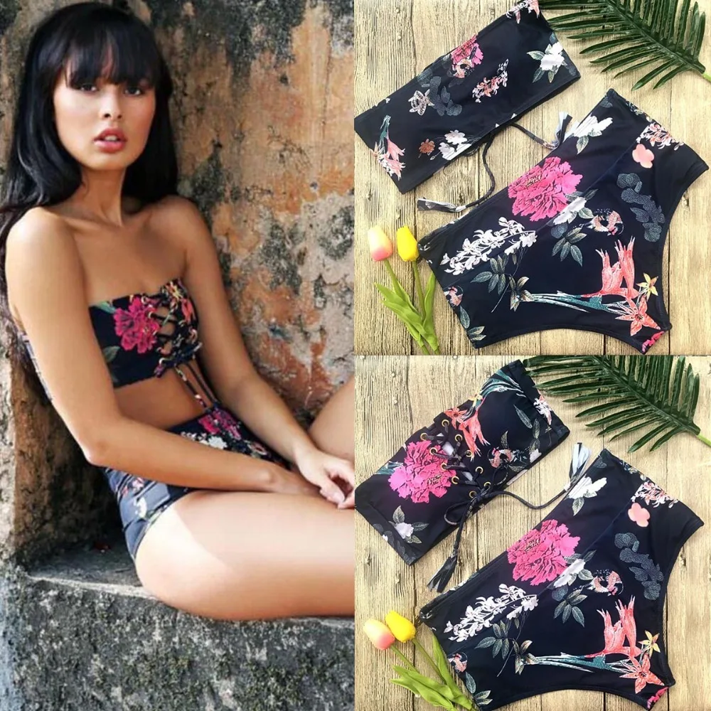 Swimwear Women Bikini Set Padded Push Up Bra Floral Bikini 2019 Sexy Swimwear Female Swimsuit Brazilian Bandage Beachwear Set
Swimwear Women Bikini Set Padded Push Up Bra Floral Bikini 2019 Sexy Swimwear Female Swimsuit Brazilian Bandage Beachwear Set
