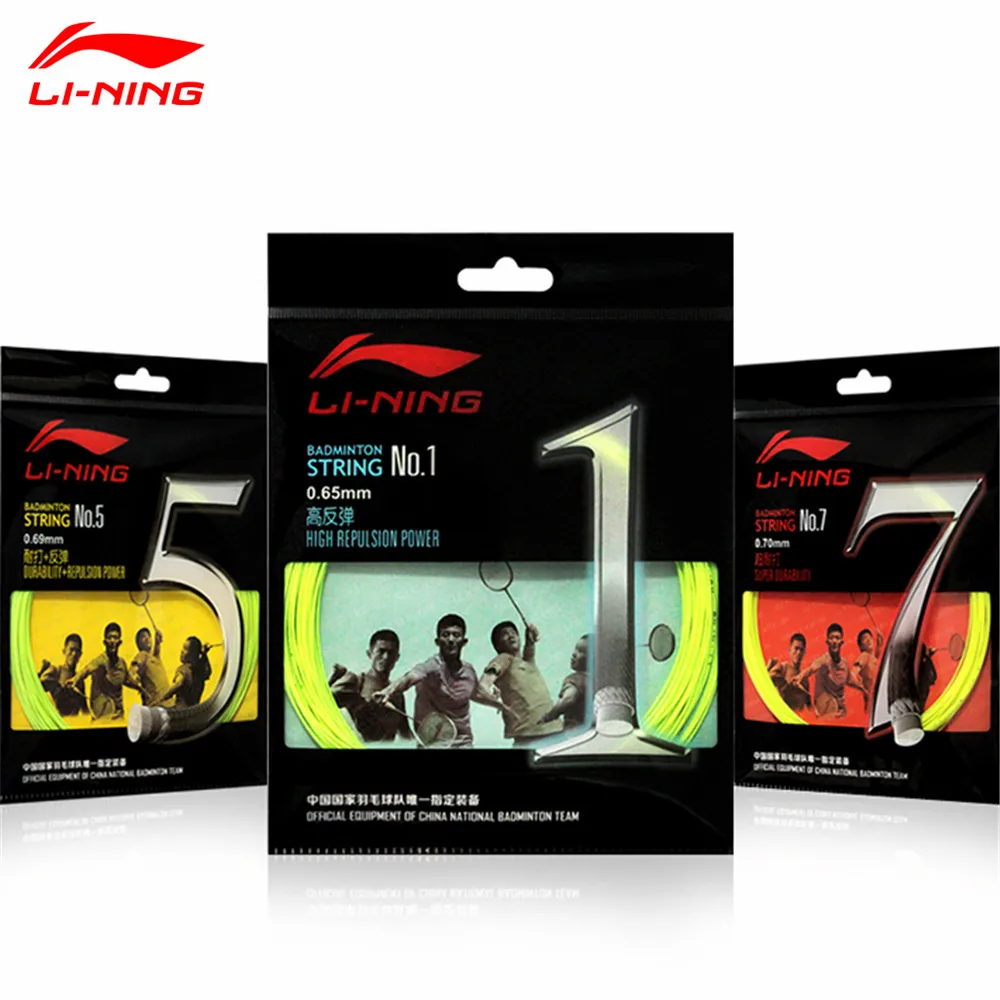 

5pcs/lot Lining Professional Badminton String of China National Team NO.1/5/7 Durable Repulsion Power Line Li-ning Net L272-5OLA