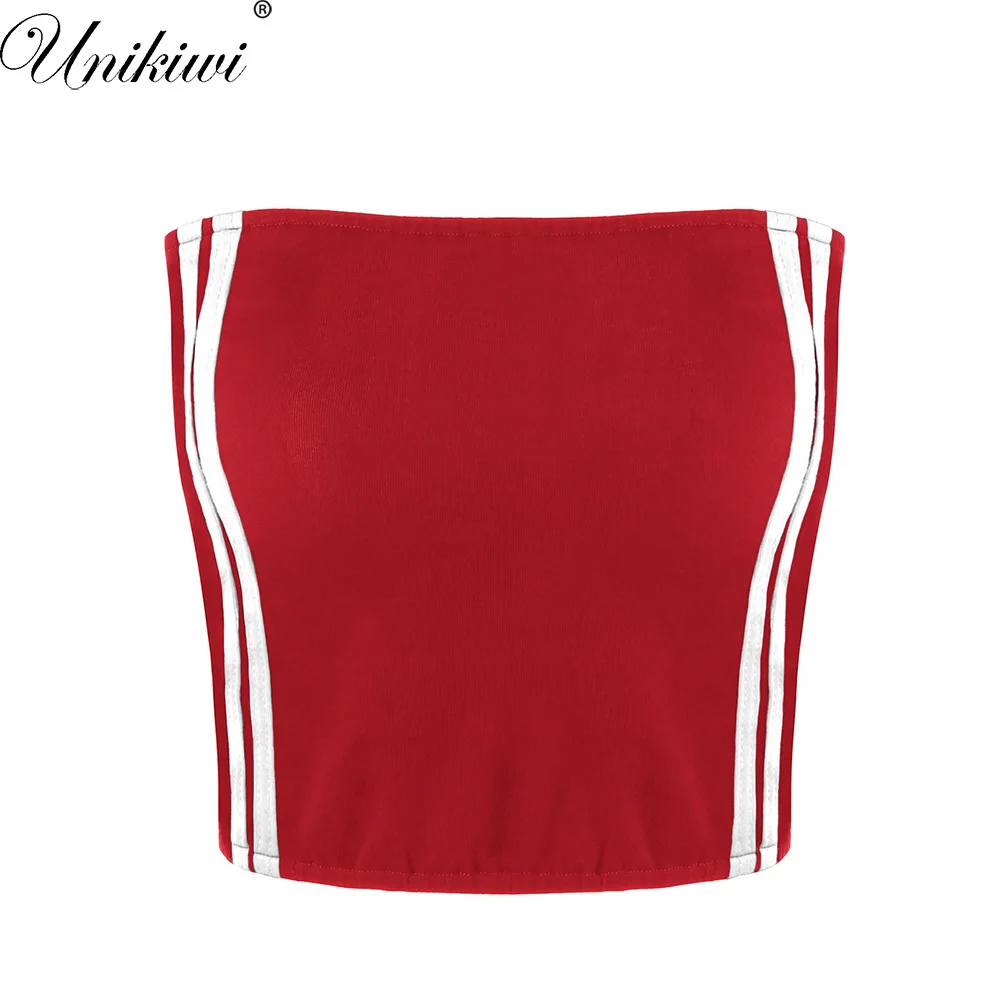 New Women's Stripe Tube Top Sleeveless Color Patchwork Crop Top Sexy Ladies Strapless Sports Bandeau Top Cropped Feminino Red
New Women's Stripe Tube Top Sleeveless Color Patchwork Crop Top Sexy Ladies Strapless Sports Bandeau Top Cropped Feminino Red