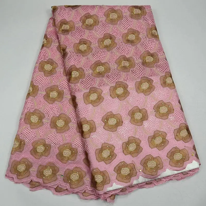 Free shipping (5yards/pc) high quality African dry cotton lace fabric pink Swiss lace with embroidery for party dress CLP826
Free shipping (5yards/pc) high quality African dry cotton lace fabric pink Swiss lace with embroidery for party dress CLP826