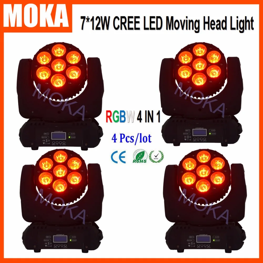 4 Pcs/lot 4IN1 RGBW Color System LED 7*12W Moving Head Beam Spot Stage Effect Angle Adjustable Light DMX512 Master Slave Auto
4 Pcs/lot 4IN1 RGBW Color System LED 7*12W Moving Head Beam Spot Stage Effect Angle Adjustable Light DMX512 Master Slave Auto