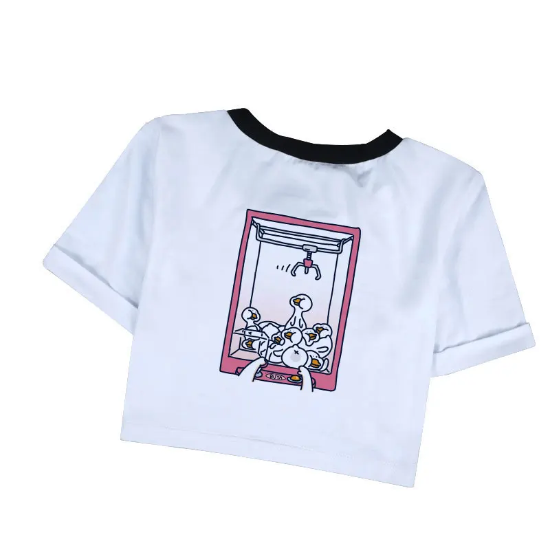 Grab The Duck Cute Cartoon Print Animal T Shirt Crop Top Women Summer Sleeve Thin Section Tshirt Fashion Harajuku Casual T-Shirt
Grab The Duck Cute Cartoon Print Animal T Shirt Crop Top Women Summer Sleeve Thin Section Tshirt Fashion Harajuku Casual T-Shirt