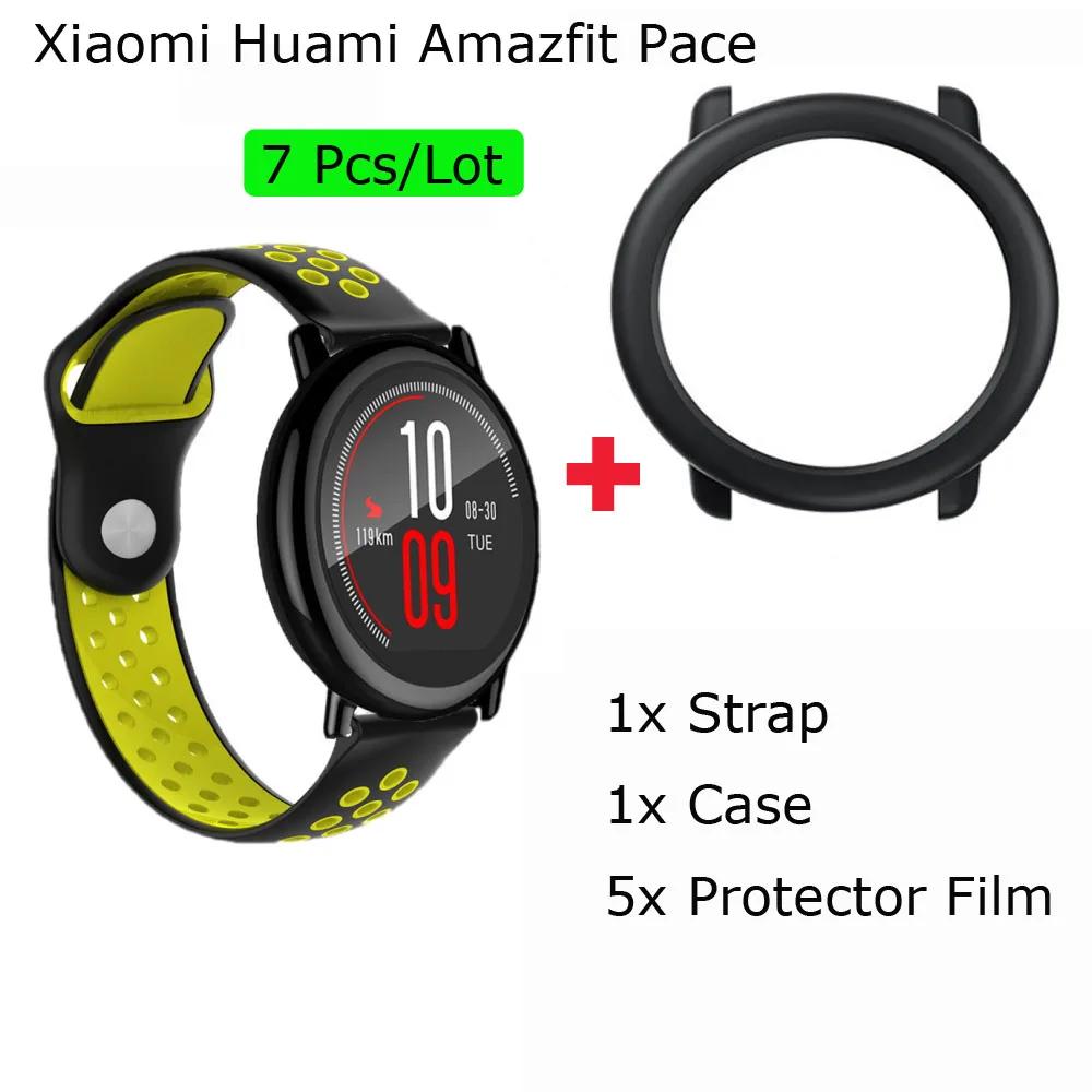 7/lot For Xiaomi Huami Amazfit Pace Bracelet Watch Strap Silicone Pulsera Correa Screen Protector Pantalla Protective Case
7/lot For Xiaomi Huami Amazfit Pace Bracelet Watch Strap Silicone Pulsera Correa Screen Protector Pantalla Protective Case