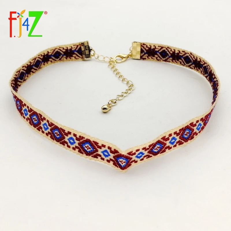 Clearance sales Fashion Popular Bohemian Style Colorful Embroidery Slim Band Chokers Collar Necklaces for Women 
Clearance sales Fashion Popular Bohemian Style Colorful Embroidery Slim Band Chokers Collar Necklaces for Women