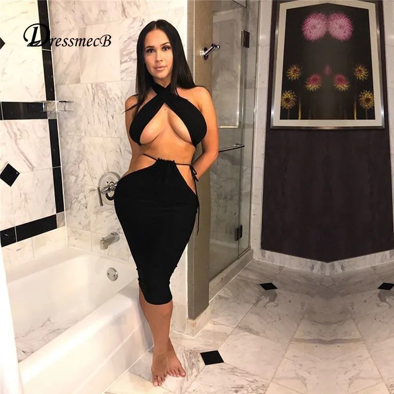 DRESSMECB 2018 2 Piece Set Knee Length Sleeveless Party Dress Women Deep V Backless Summer Dress Fashion Sexy Bodycon Dresses
DRESSMECB 2018 2 Piece Set Knee Length Sleeveless Party Dress Women Deep V Backless Summer Dress Fashion Sexy Bodycon Dresses