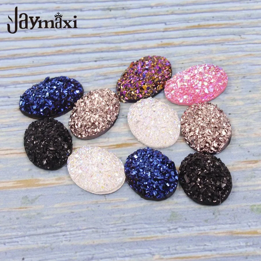 13*18mm Hot Oval Resin Cabochons Drusy Resin Oval AB Color Jewelry Accessories DIY Customs Made 20Piece/lot
13*18mm Hot Oval Resin Cabochons Drusy Resin Oval AB Color Jewelry Accessories DIY Customs Made 20Piece/lot