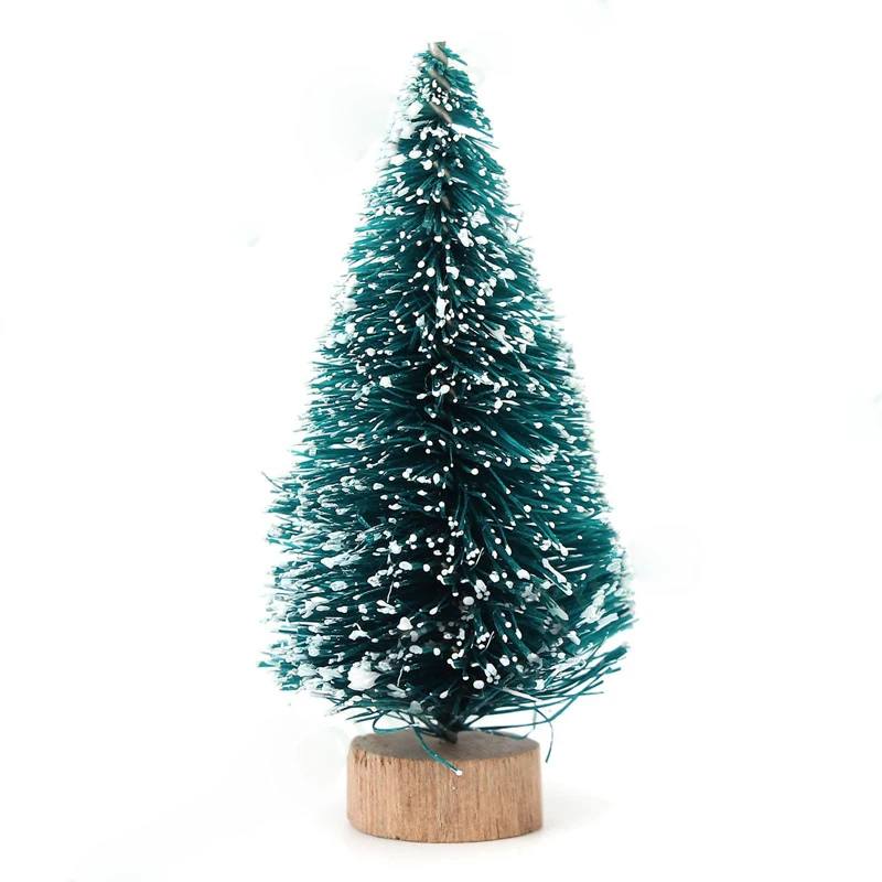 5Pcs x Mini 2019 Christmas Snow Tree Holiday Festival Gift Party Office Ornament Decor 4-12.5CM