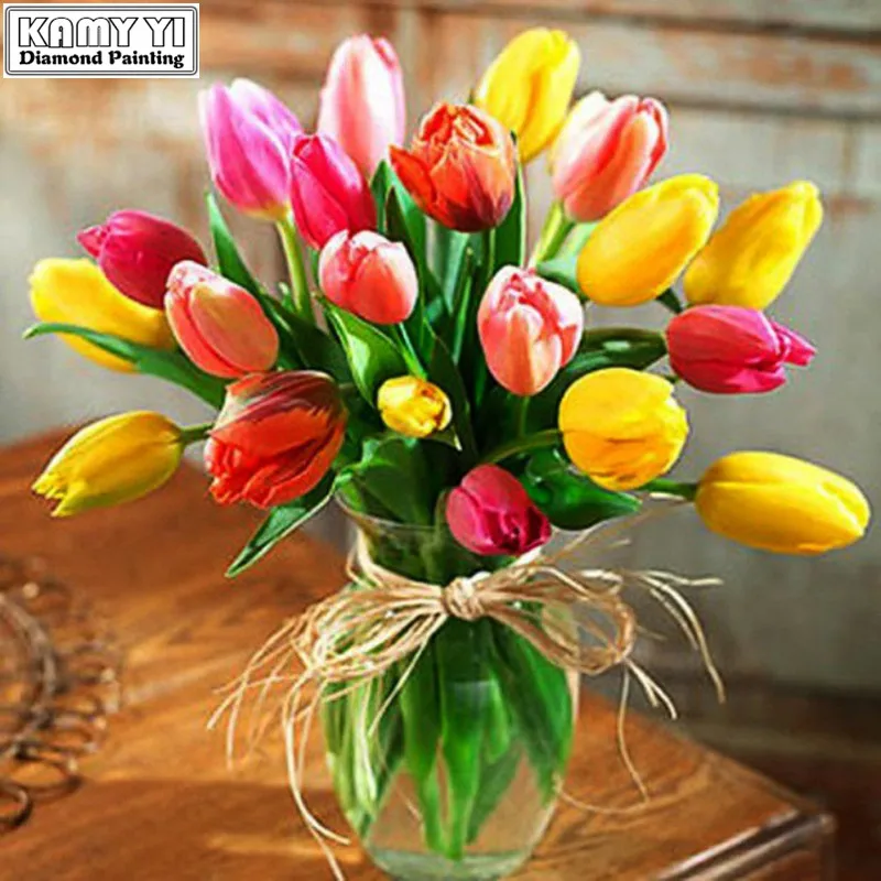 5d round Rhinestones Diamond Embroidery flower DIY Diamond Painting tulip Diamond Mosaic Pattern Beads Embroidery Kit Beadwork
5d round Rhinestones Diamond Embroidery flower DIY Diamond Painting tulip Diamond Mosaic Pattern Beads Embroidery Kit Beadwork