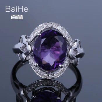 BAIHE Sterling Silver 925 2.8CT Certified Purple Flawless Oval 100% Genuine Amethyst Engagement Women Trendy Elegant unique Ring
BAIHE Sterling Silver 925 2.8CT Certified Purple Flawless Oval 100% Genuine Amethyst Engagement Women Trendy Elegant unique Ring