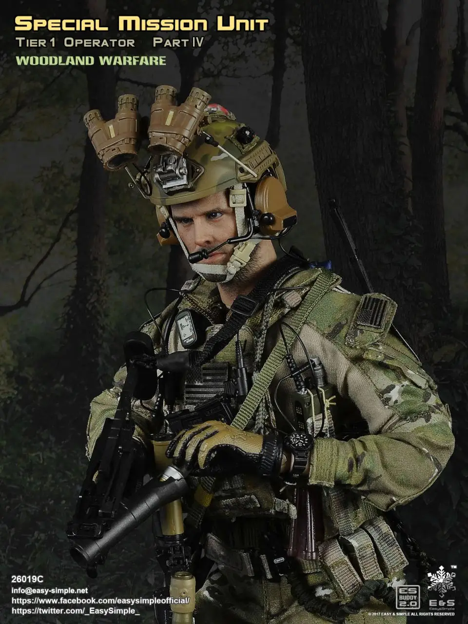 Easy/&Simple ES 26019C 1//6 Scale SMU T1 SEALs Solider Figure Model Toy