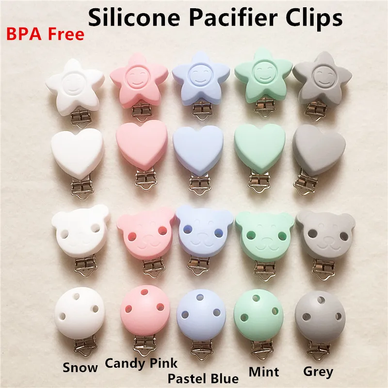 Chenkai 10pcs Silicone Baby Pacifier Dummy Teether Chain Holder Clips DIY Baby Soother Nursing Teething Craft Accessories Clips
Chenkai 10pcs Silicone Baby Pacifier Dummy Teether Chain Holder Clips DIY Baby Soother Nursing Teething Craft Accessories Clips