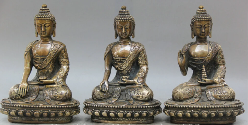 9" Tibet Copper Shakyamuni Amitabha Dragon Robe Western 3 Buddha Statue Set R0710 Discount 35%
9" Tibet Copper Shakyamuni Amitabha Dragon Robe Western 3 Buddha Statue Set R0710 Discount 35%