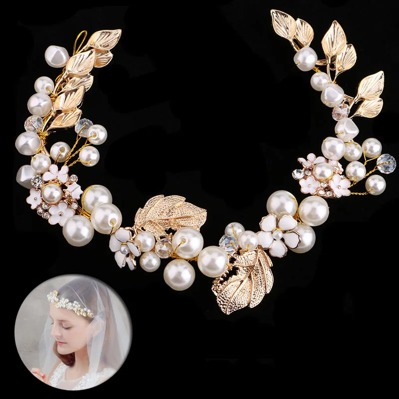 New Wedding Hair Decoration Golden Leaves Pearl Flower Wedding Headdress Gift Women Girl Hair Party Decoration Supplies DA
New Wedding Hair Decoration Golden Leaves Pearl Flower Wedding Headdress Gift Women Girl Hair Party Decoration Supplies DA