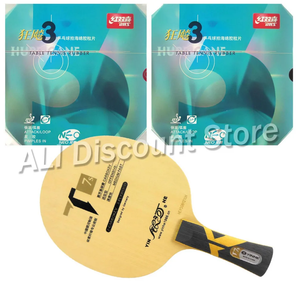 Galaxy YINHE T7s Blade with 2x NEO Hurricane 3 Rubbers for a Table Tennis Combo Racket LongShakehand FL
Galaxy YINHE T7s Blade with 2x NEO Hurricane 3 Rubbers for a Table Tennis Combo Racket LongShakehand FL