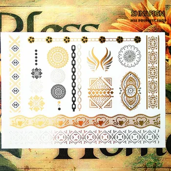 SHNAPIGN 24 style Temporary Tattoo Body Art, Lace Flower Golden Designs, Flash Tattoo Sticker Keep 3-5 days Waterproof 21*15cm
SHNAPIGN 24 style Temporary Tattoo Body Art, Lace Flower Golden Designs, Flash Tattoo Sticker Keep 3-5 days Waterproof 21*15cm