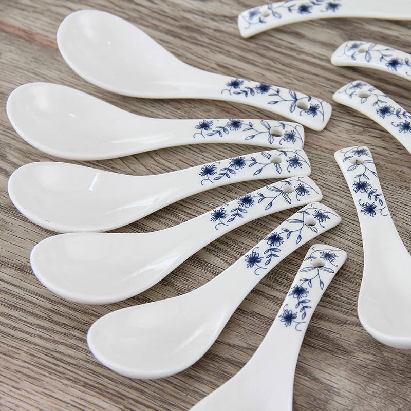 10 Piece Blue and White Style Ceramic soup Spoons set Chinese Rice Scoop Spoon Set Spoon Tableware for Home Restaurant
10 Piece Blue and White Style Ceramic soup Spoons set Chinese Rice Scoop Spoon Set Spoon Tableware for Home Restaurant