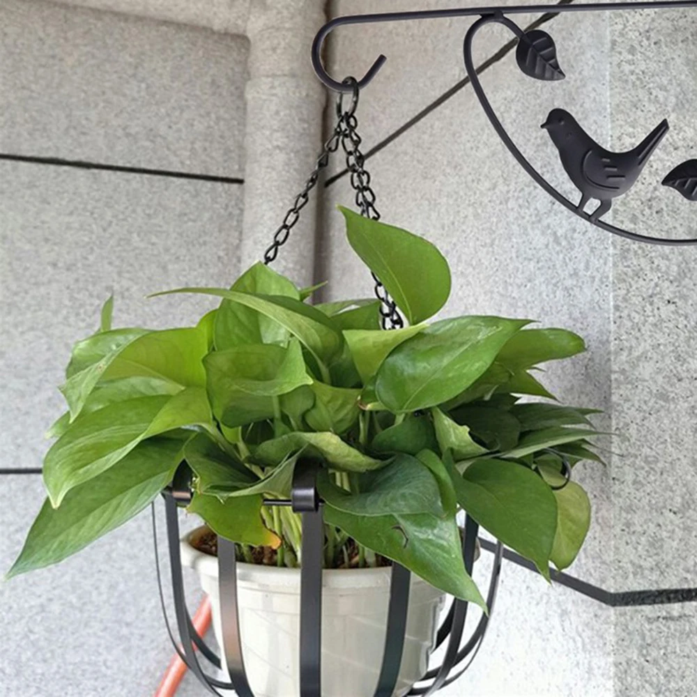 Hanging Plants Iron Bracket Wall Planter Hook Flower Pot Bird