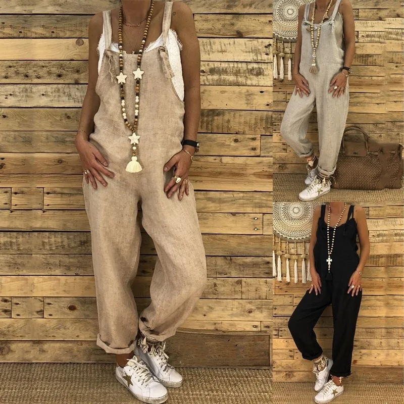 Women Pants Bib Overalls Wide Leg Pants Vocation Dungarees Casual Cotton Linen Jumpsuits
Women Pants Bib Overalls Wide Leg Pants Vocation Dungarees Casual Cotton Linen Jumpsuits