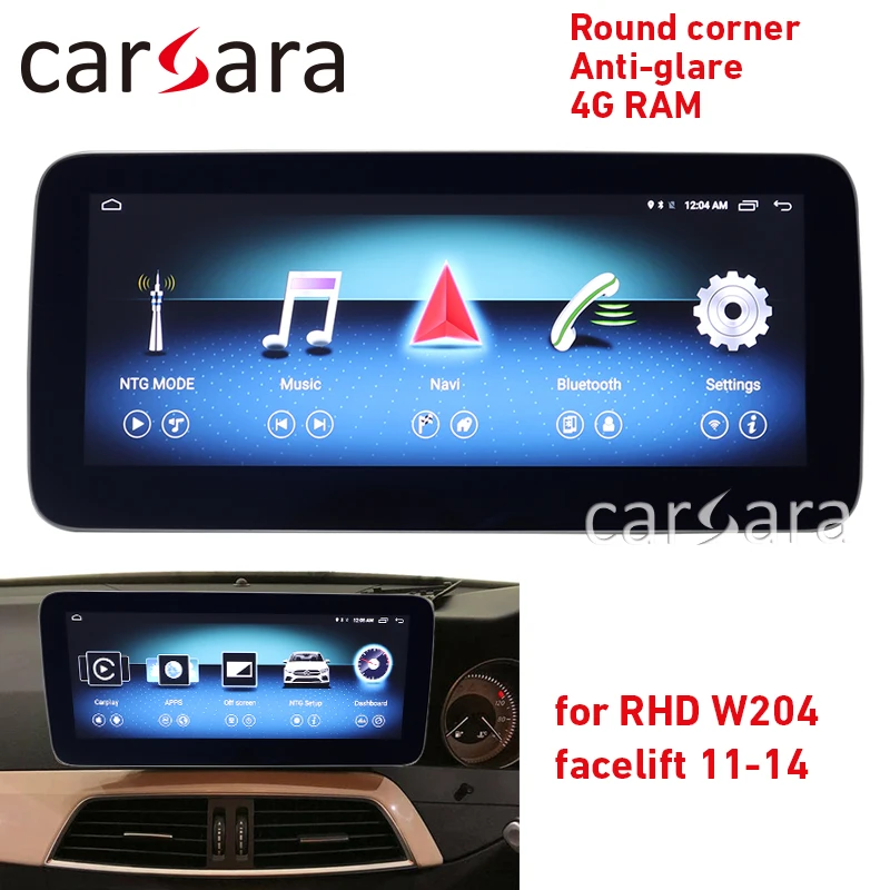 Head unit navigation W204 facelift RHD multimedia player round corner touch screen anti-glare display 10.25" 4g ram GPS radio
Head unit navigation W204 facelift RHD multimedia player round corner touch screen anti-glare display 10.25" 4g ram GPS radio