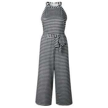 Wontive Black Elegant Sexy Jumpsuits Women Sleeveless Striped Jumpsuit Loose Trousers Wide Leg Pants Rompers Holiday Leotard
Wontive Black Elegant Sexy Jumpsuits Women Sleeveless Striped Jumpsuit Loose Trousers Wide Leg Pants Rompers Holiday Leotard