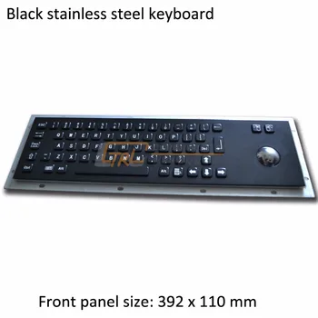 BLACK 64 Keys stainless steel keyboard with mechanical trackball, metallic industrial keyboard, standard kiosk keyboard
BLACK 64 Keys stainless steel keyboard with mechanical trackball, metallic industrial keyboard, standard kiosk keyboard