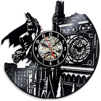 Batman and London LED Clock CD Record Wall Clock Cartoon Theme Vinyl Record Wall Clock Handmade Black Hollow Home Decor Clock
Batman and London LED Clock CD Record Wall Clock Cartoon Theme Vinyl Record Wall Clock Handmade Black Hollow Home Decor Clock