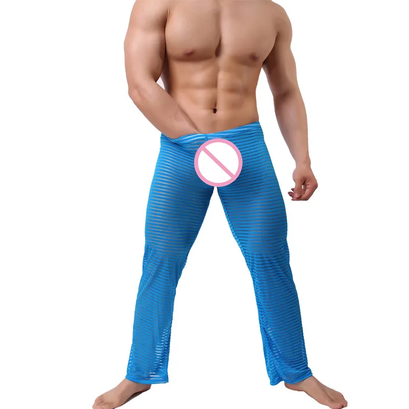 2018 Fashion Stripe Mesh Transparent Men Sexy Soft Comfortable Long Pajama Bottoms Gay Funny Silk Lounge Bottoms Loungewear
2018 Fashion Stripe Mesh Transparent Men Sexy Soft Comfortable Long Pajama Bottoms Gay Funny Silk Lounge Bottoms Loungewear