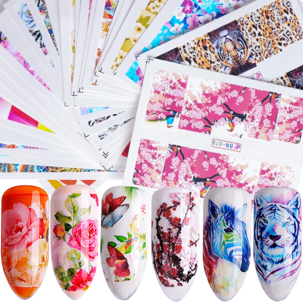 40pcs Flower Nail Slider Art Sticker Decal Set Butterfly Zebra Animals for Wraps Transfer Nail Adhesive Decorations JIBN73-120
40pcs Flower Nail Slider Art Sticker Decal Set Butterfly Zebra Animals for Wraps Transfer Nail Adhesive Decorations JIBN73-120
