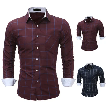 Shirt Men New Arrival Plus-size Men's Fashion Youth Contrast Color Plaid Men Slim Long Sleeve Shirt
Shirt Men New Arrival Plus-size Men's Fashion Youth Contrast Color Plaid Men Slim Long Sleeve Shirt
