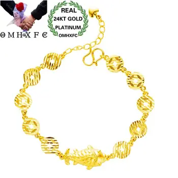 OMHXFC Wholesale European Fashion Woman Girl Party Birthday Wedding Gift Elegant Fish Carp Coin Link 24KT Gold Bracelets BE251
OMHXFC Wholesale European Fashion Woman Girl Party Birthday Wedding Gift Elegant Fish Carp Coin Link 24KT Gold Bracelets BE251