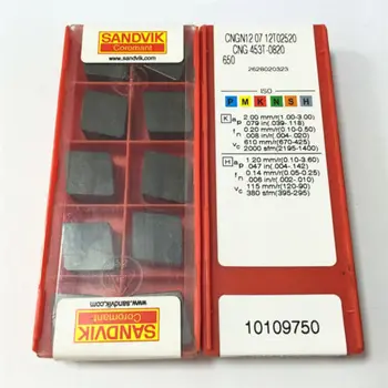 10pcs CNGN120712T02520 CNG453T-0820 650 Carbide Insert